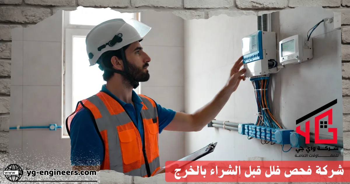 فحص شبكة الكهرباء داخل فيلا