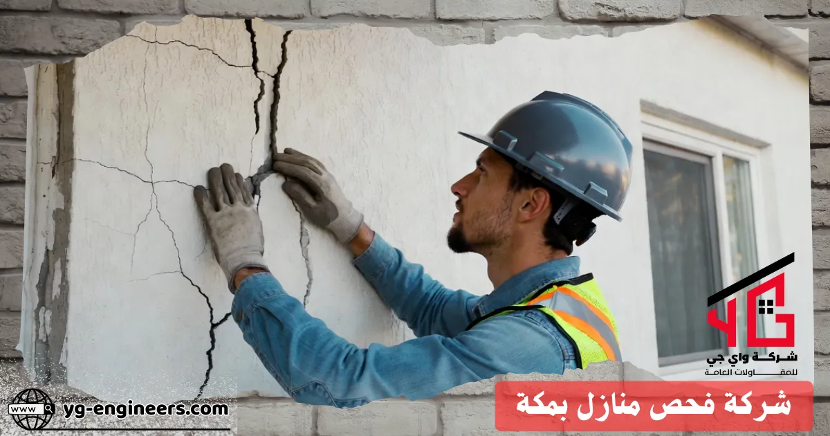فحص التشققات والشروخ في جدران منزل