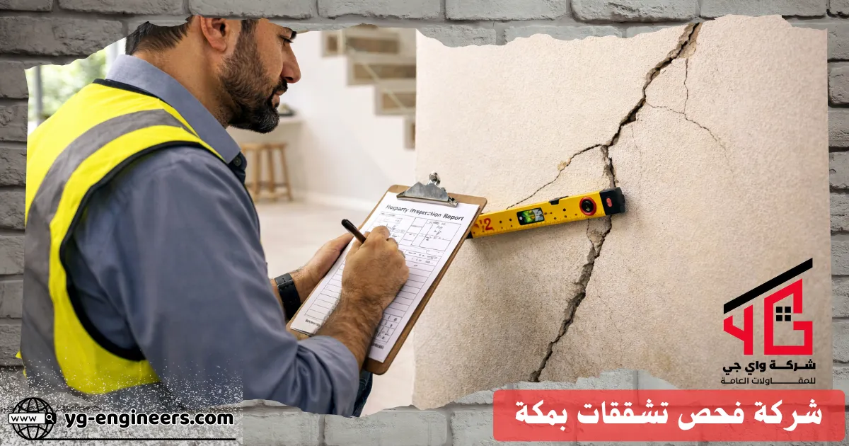 فحص شروخ الجدران بمكة