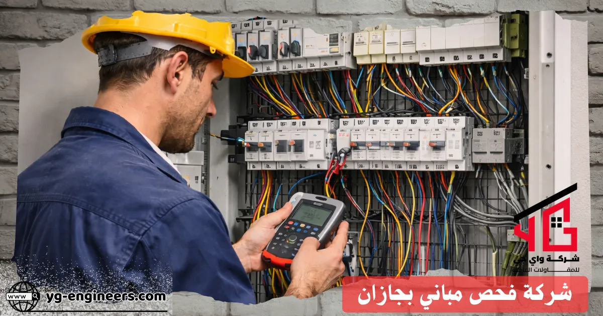 فحص كهرباء مبنى في جازان