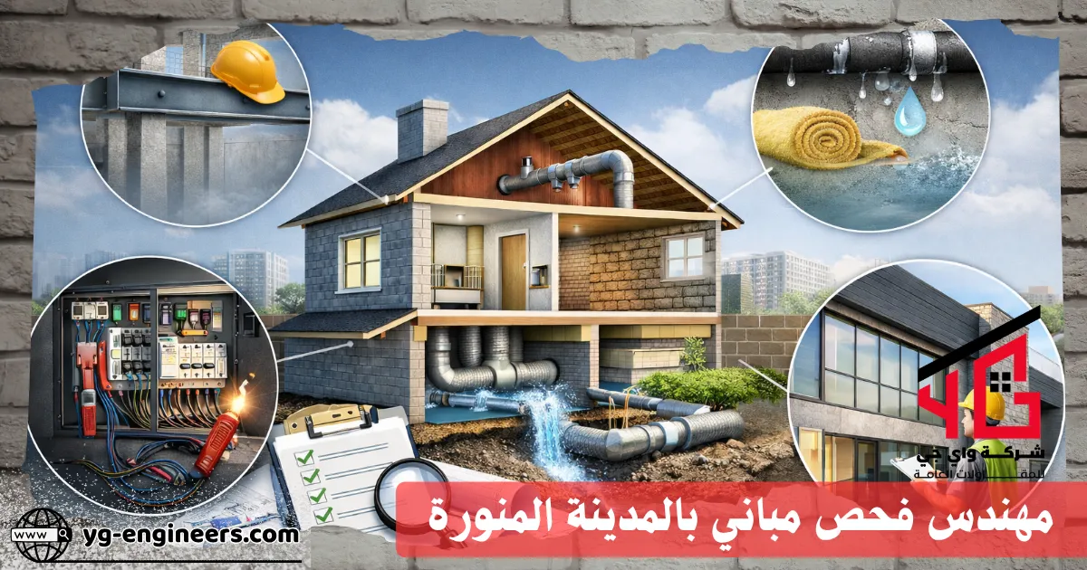 نطاق الفحص الهندسي في شركة واي جي بالمدينة المنورة