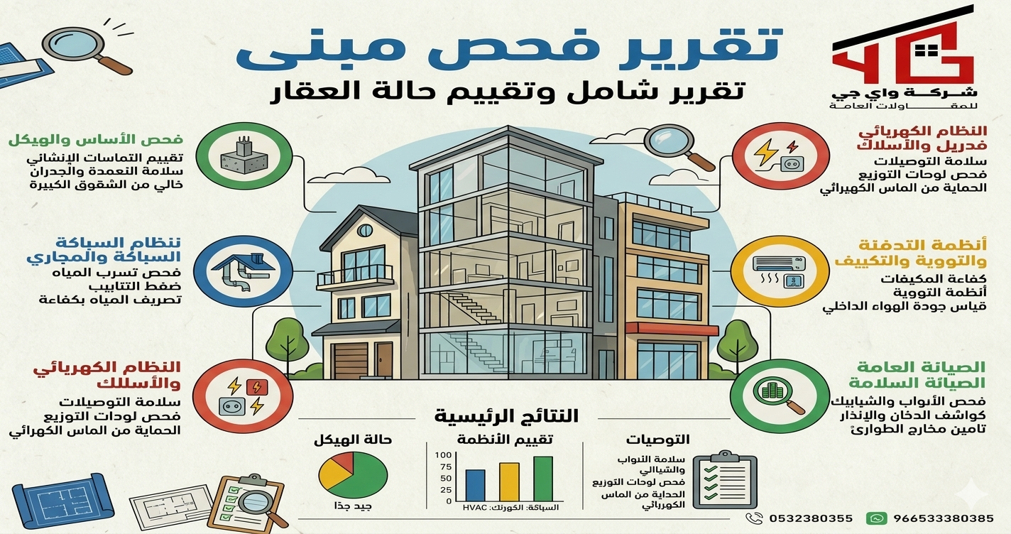 ماذا يشمل تقرير فحص المباني الشامل